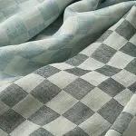 本藍染市松柄ストール