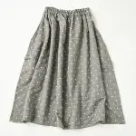 草木染2重ガーゼギャザースカート