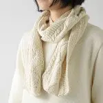縄編みニットマフラー