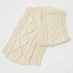 縄編みニットマフラー